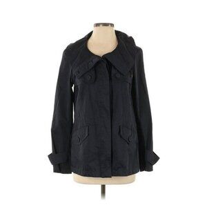Talbots Black Hooded Jacket Womens Size S Polyester & Cotton Blend